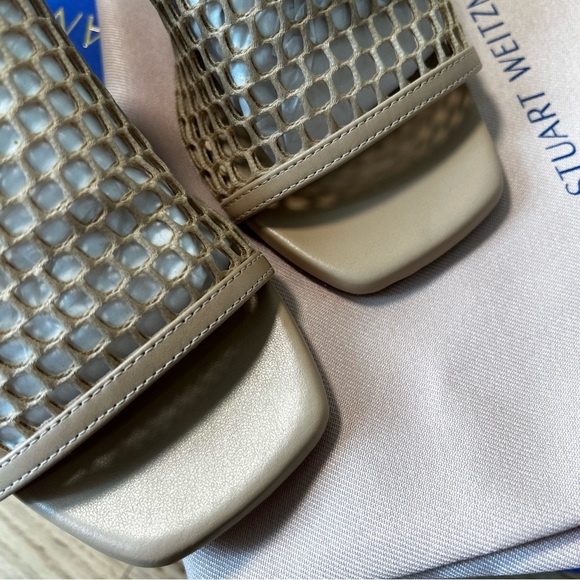 Stuart Weitzman Cayman 85 Block Slide size 6B tan brown - Picture 4 of 10